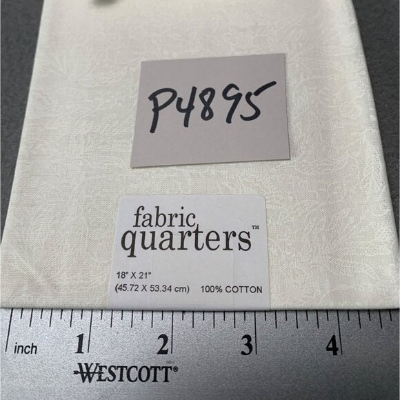 Fabric Quarters Cream Floral Cotton Fabric 18" x 21" Crafts Sewing - Picture 4 of 4